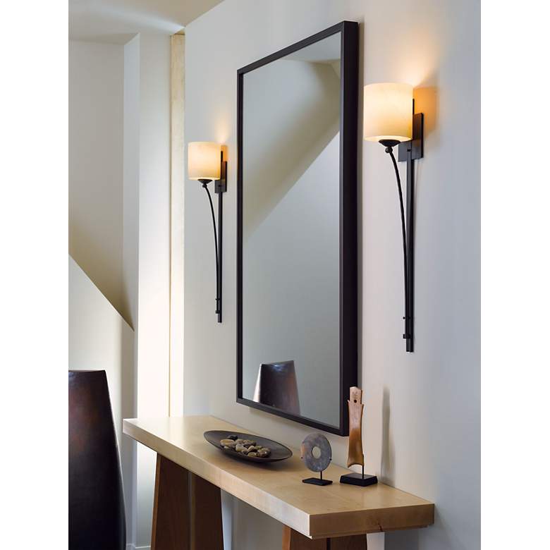 Image 1 Formae Contemporary Stone Glass 29 1/2 inch High Wall Sconce in scene