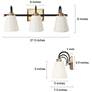2_Jacarmellia 21 1/2" Wide Black and Brass 3-Light Bath Light more views