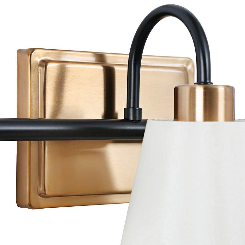 Image 5 Jacarmellia 21 1/2" Wide Black and Brass 3-Light Bath Light more views
