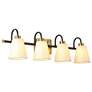 1_Jacarmellia 28"W Matte Black and Brass 4-Light Bath Light