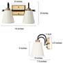 2_Jacarmellia 8"H Matte Black and Brass 2-Light Wall Sconce more views