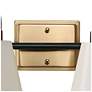 3_Jacarmellia 8"H Matte Black and Brass 2-Light Wall Sconce more views