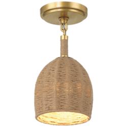 Jace 1 Light Soft Gold Semi Flush