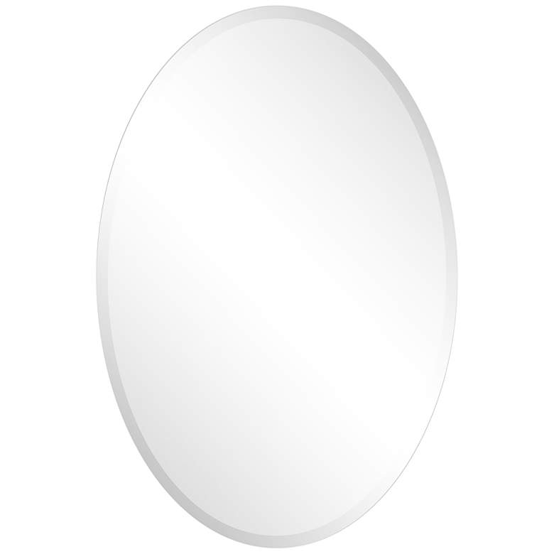 Jace Frameless Beveled 24&quot; x 36&quot; Oval Wall Mirror