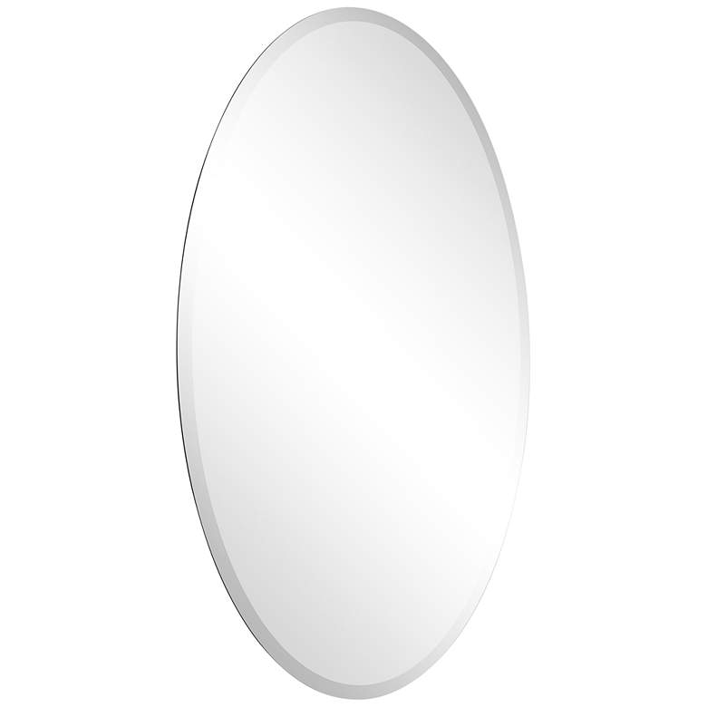 Image 4 Jace Frameless Beveled 24 inch x 36 inch Oval Wall Mirror more views