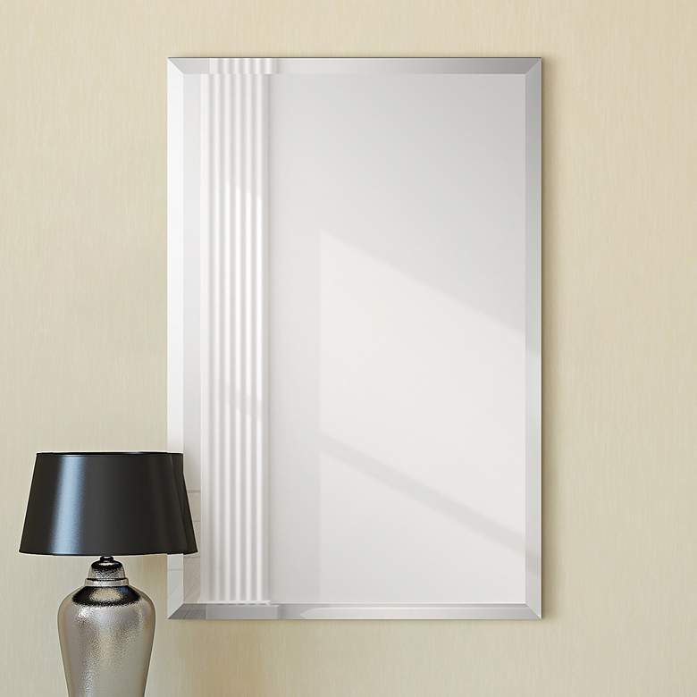 Image 1 Jace Frameless Beveled 24 inch x 36 inch Rectangular Wall Mirror