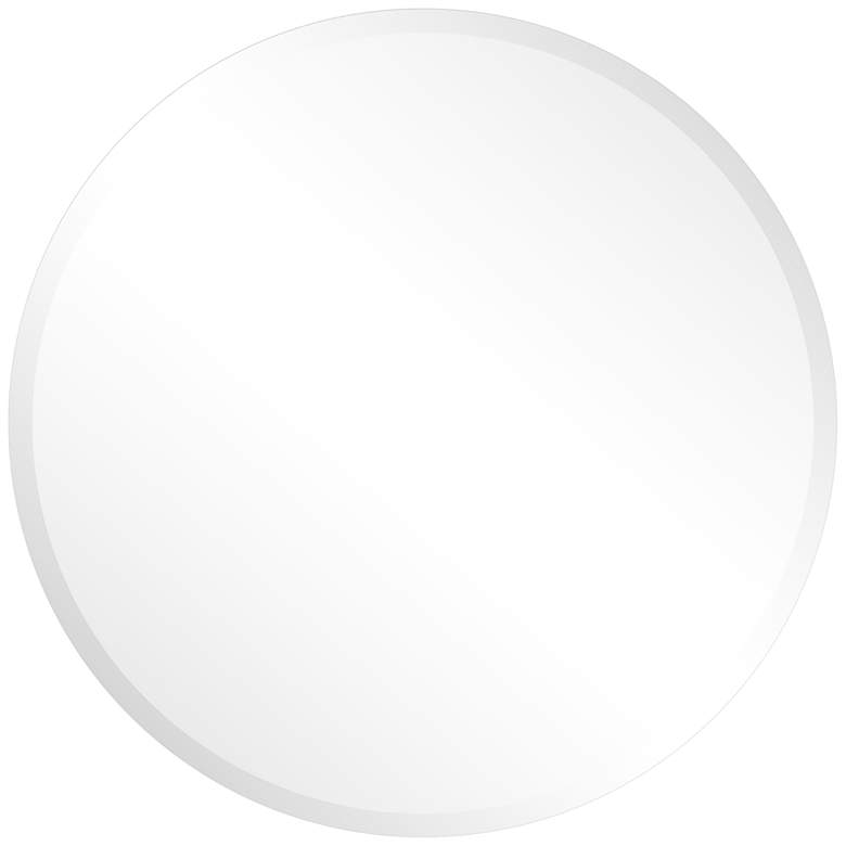 Image 2 Jace Frameless Beveled 30" Round Wall Mirror