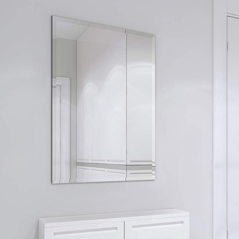 Image 1 Jace Frameless Beveled 30 inch x 40 inch Rectangular Wall Mirror