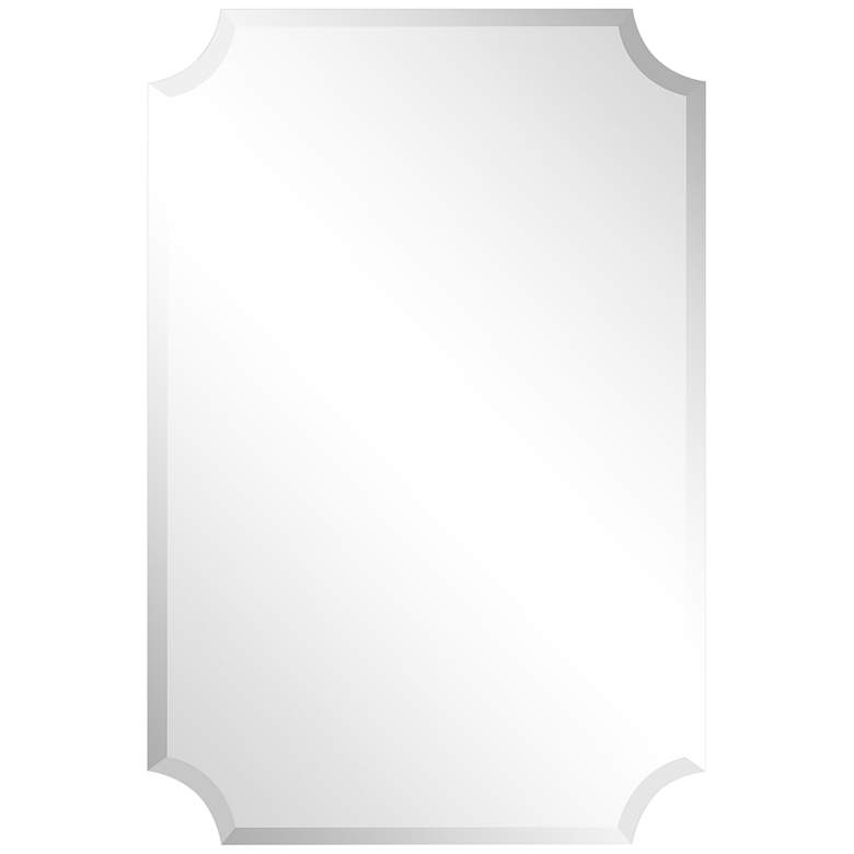 Image 2 Jace Frameless Scalloped Beveled 24" x 36" Wall Mirror