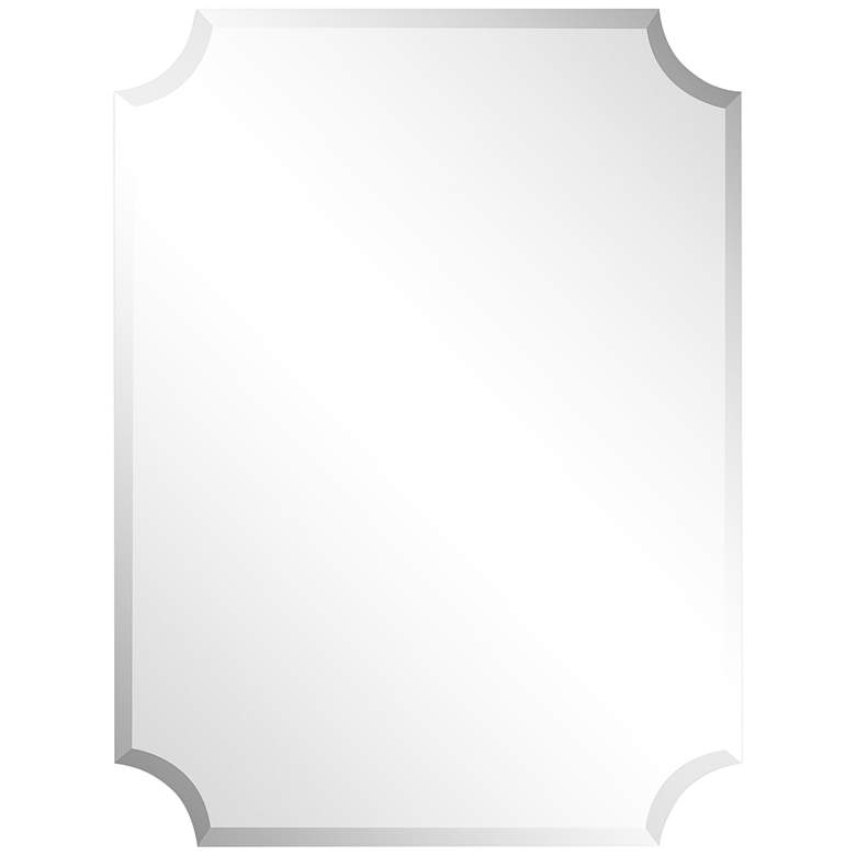 Image 2 Jace Frameless Scalloped Beveled 30" x 40" Wall Mirror
