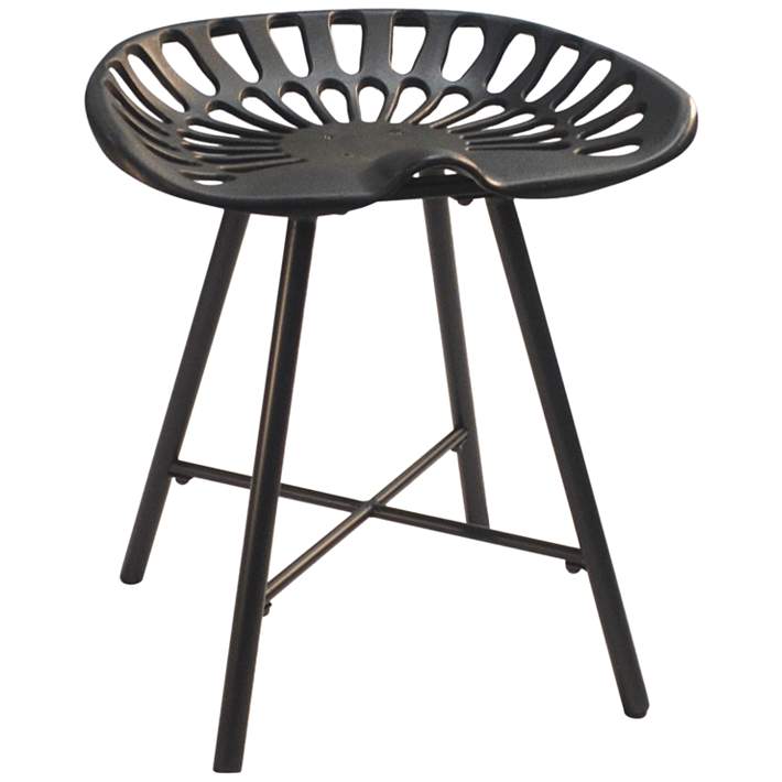 Jace Industrial Black Cast Iron Tractor Seat #338W0 Lamps Plus