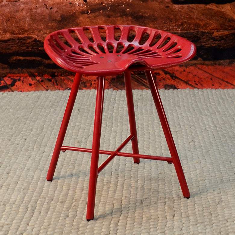 Image 1 Jace Industrial Red Cast Iron Tractor Seat