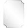 Jace Scalloped Edge 30" x 40" Beveled Glass Frameless Wall Mirror