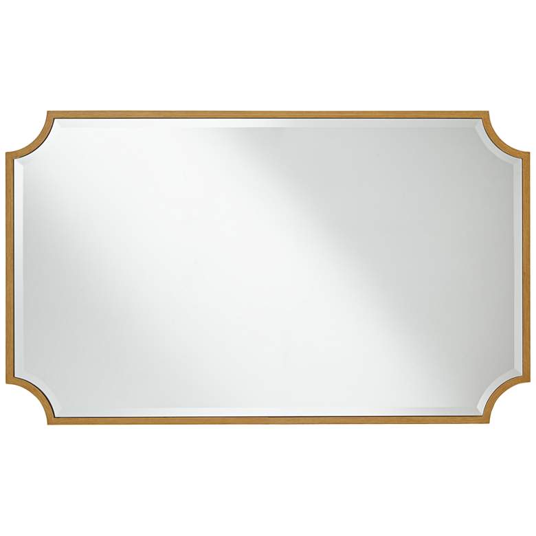 Image 6 Jacinda Antique Gold 24 inch x 40 inch Rounded Cut Edge Wall Mirror more views