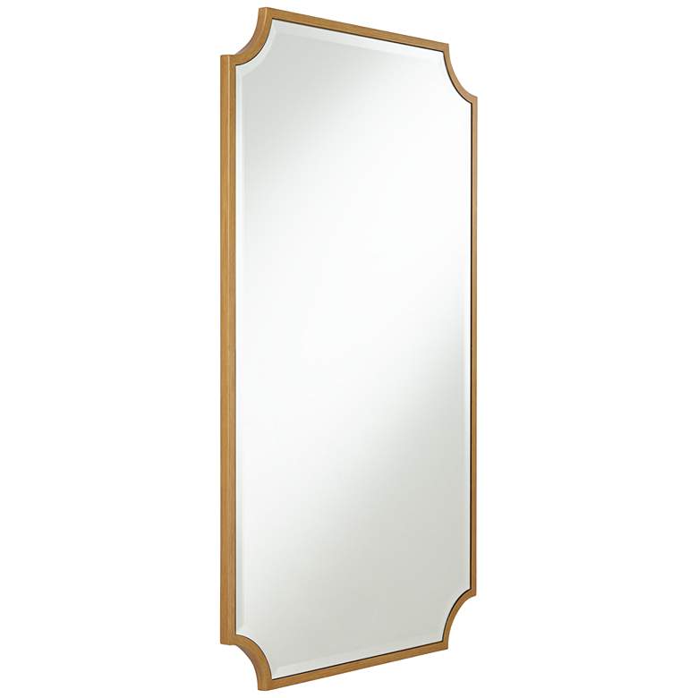 Image 7 Jacinda Antique Gold 24" x 40" Rounded Cut Edge Wall Mirror more views