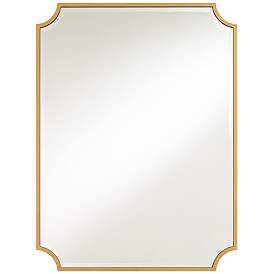 Image2 of Jacinda Antique Gold 30" x 40" Rounded Cut Edge Wall Mirror