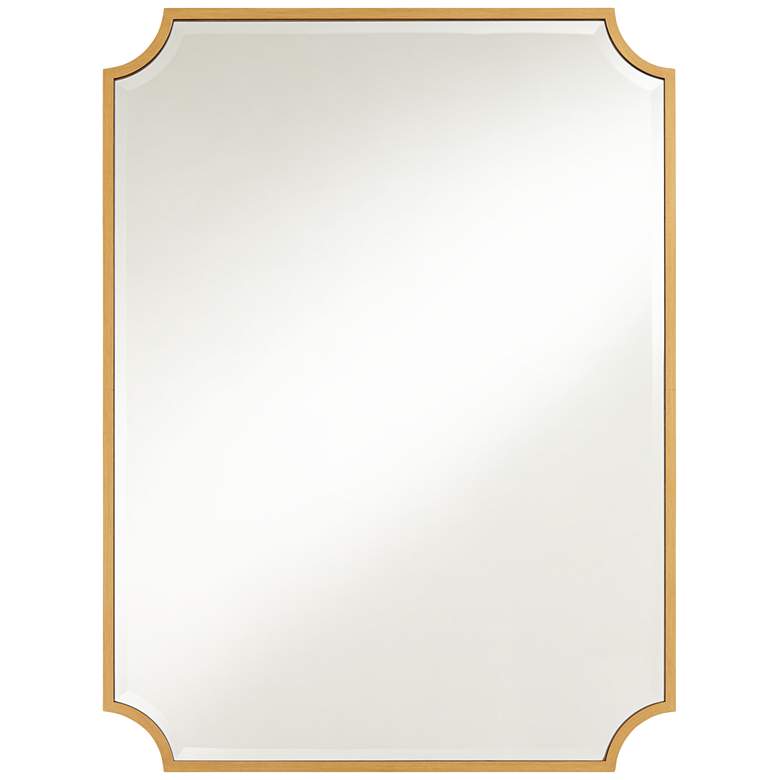 Image 2 Jacinda Antique Gold 30" x 40" Rounded Cut Edge Wall Mirror