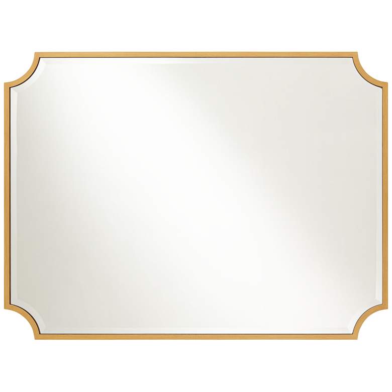 Image 6 Jacinda Antique Gold 30 inch x 40 inch Rounded Cut Edge Wall Mirror more views