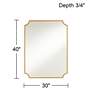 Jacinda Antique Gold 30" x 40" Rounded Cut Edge Wall Mirror
