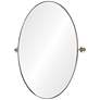 Jacinda Polished Nickel 24" x 30" Oval Wall Mirror