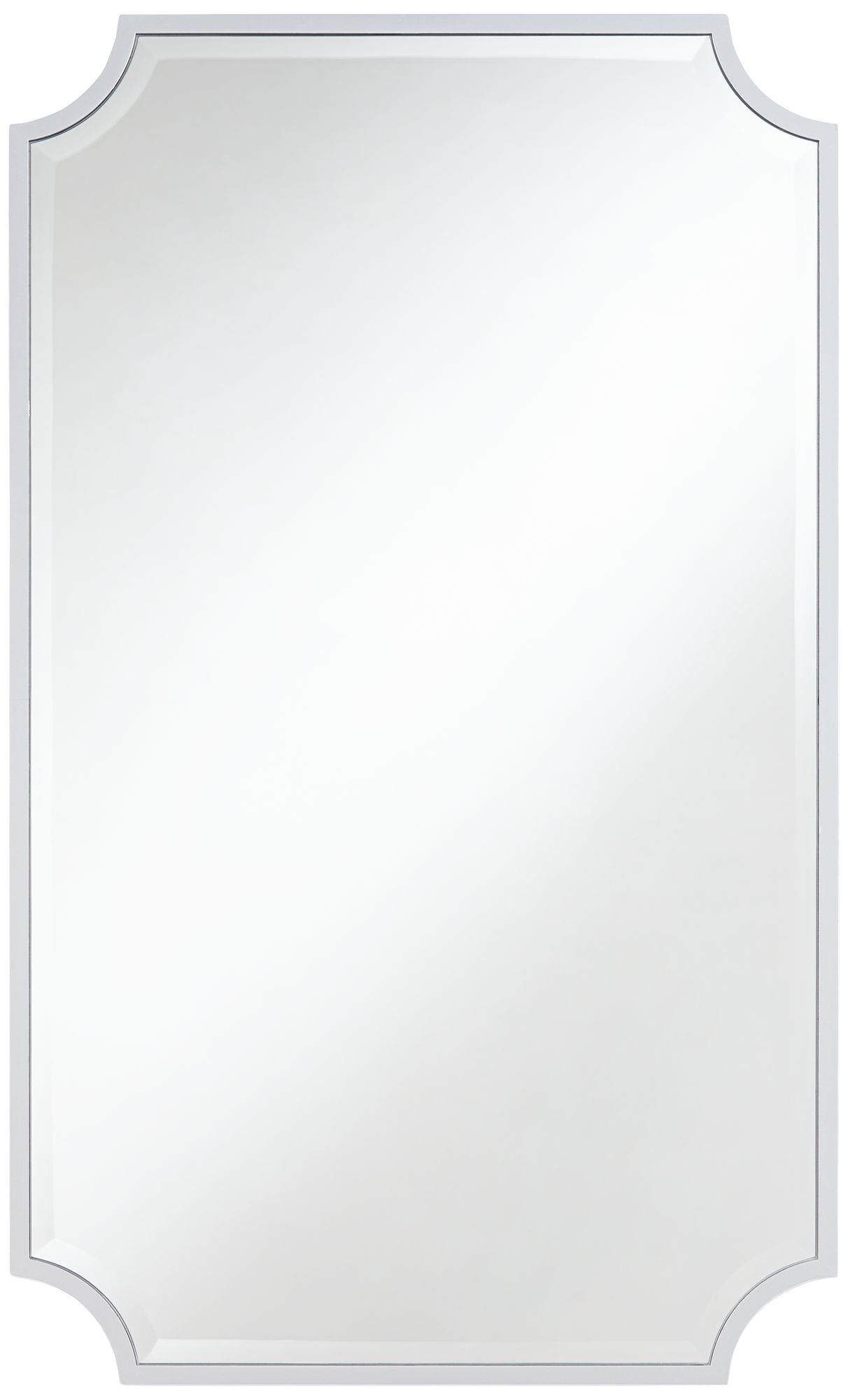 Jacinda Silver 24" x 40" Rounded Cut Edge Wall Mirror