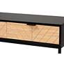 Jacinth 39 1/2"W Black Natural Brown 2-Drawer Console Table