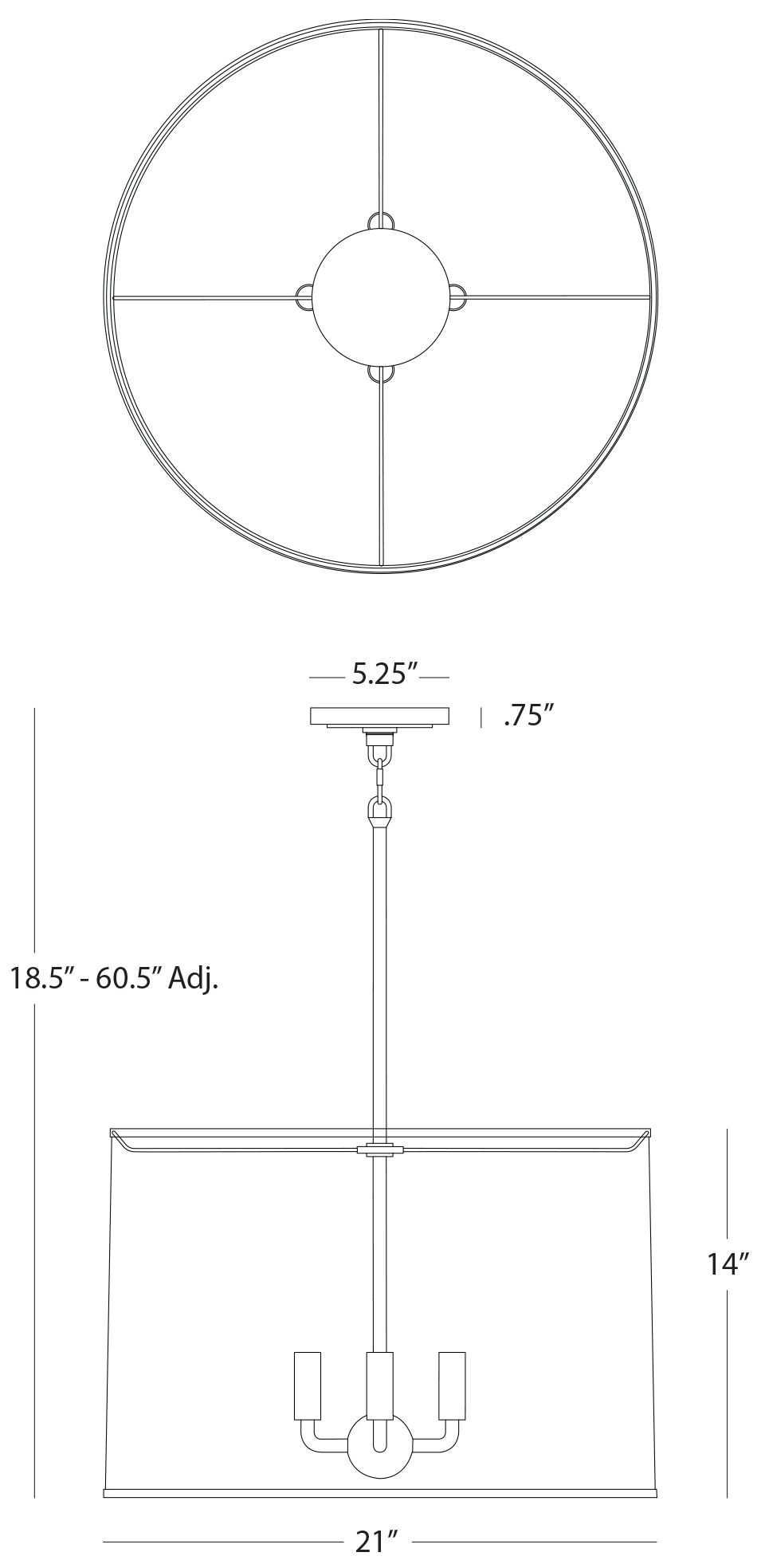 Image 2 Jack 21"W 4-Light Nickel Pendant w/ Daisy & Silver Interior Shade more views