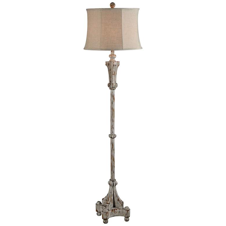 Image 1 Jack Distressed Light Gray Traditional Floor Lamp