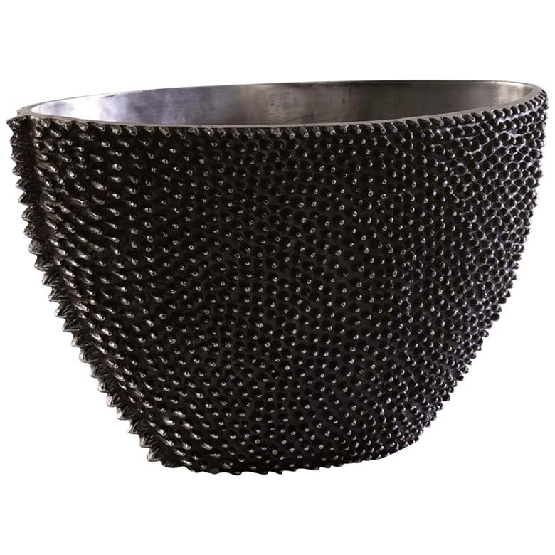Image 1 Jack Oval Black 19 inch Wide Aluminum Metal Decorative Modern Bowl