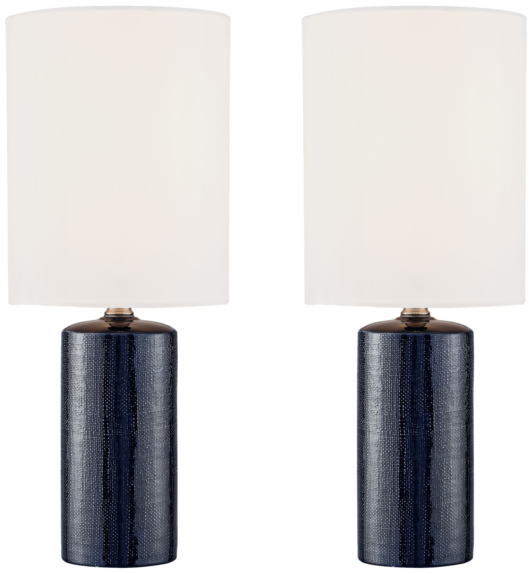 navy lamps set of 2