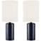 Jackie 19" High Navy Blue Accent Table Lamps Set of 2