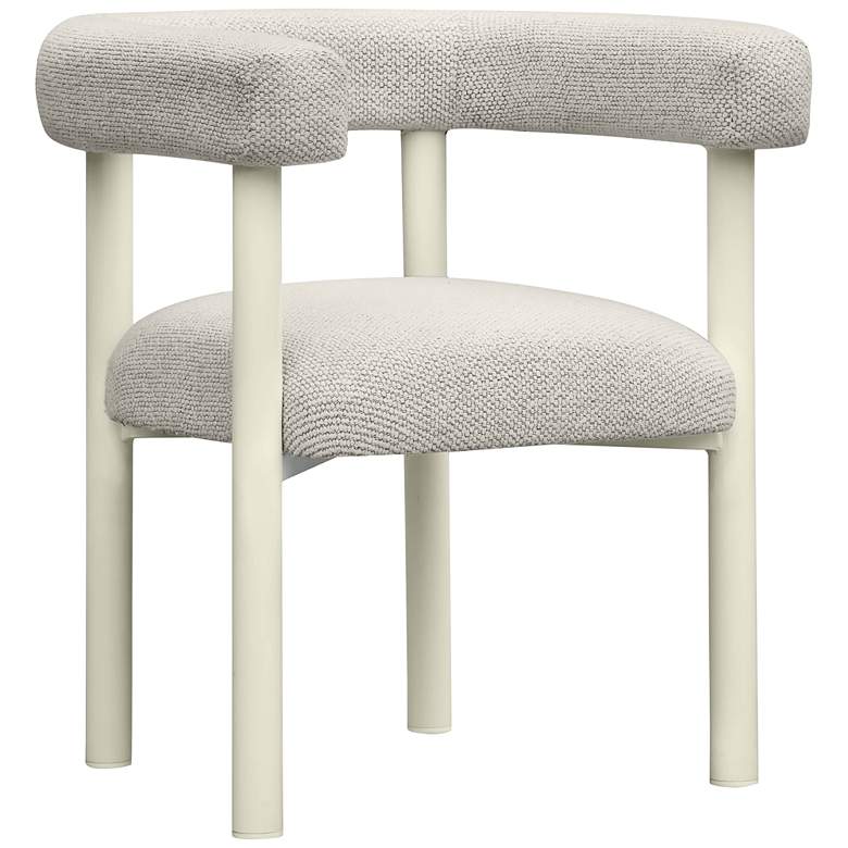 Image 1 Jackie Cream Fabric Outdoor Dining Chair