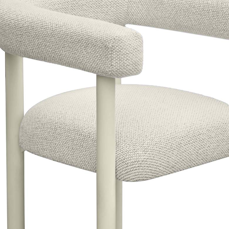 Image 2 Jackie Cream Fabric Outdoor Dining Chair more views