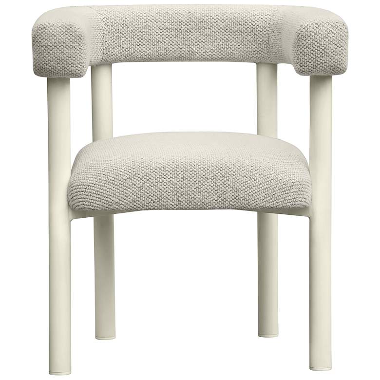 Image 3 Jackie Cream Fabric Outdoor Dining Chair more views