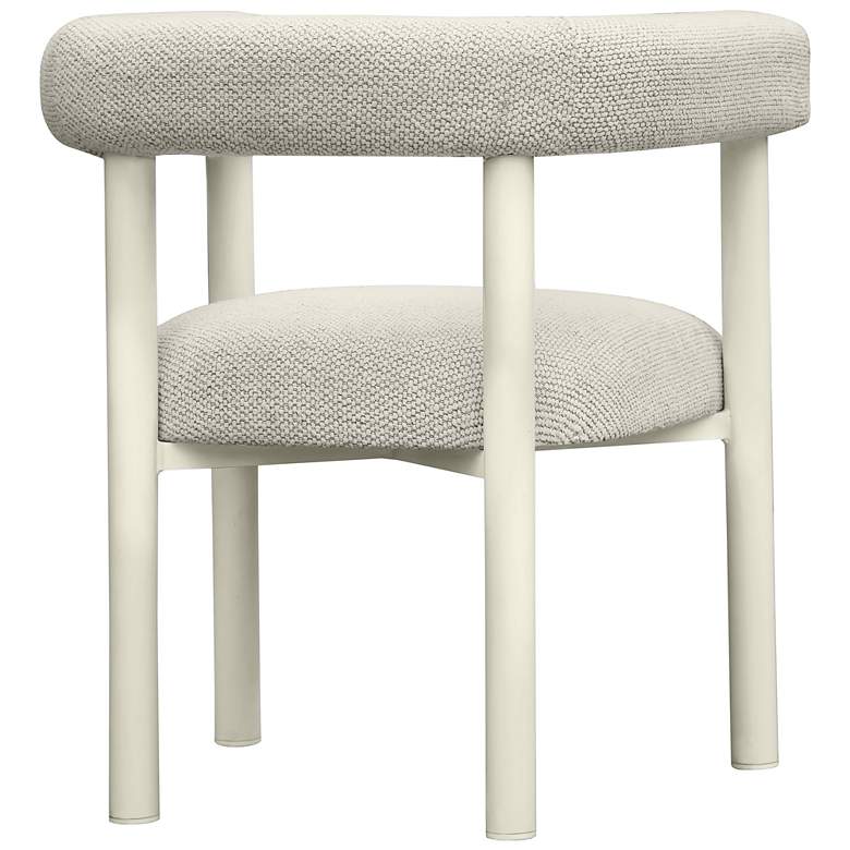 Image 4 Jackie Cream Fabric Outdoor Dining Chair more views