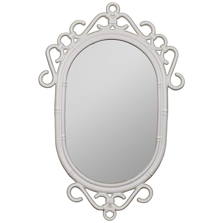 Image 1 Jackie Glossy White 24 inch x 36 inch Wall Mirror
