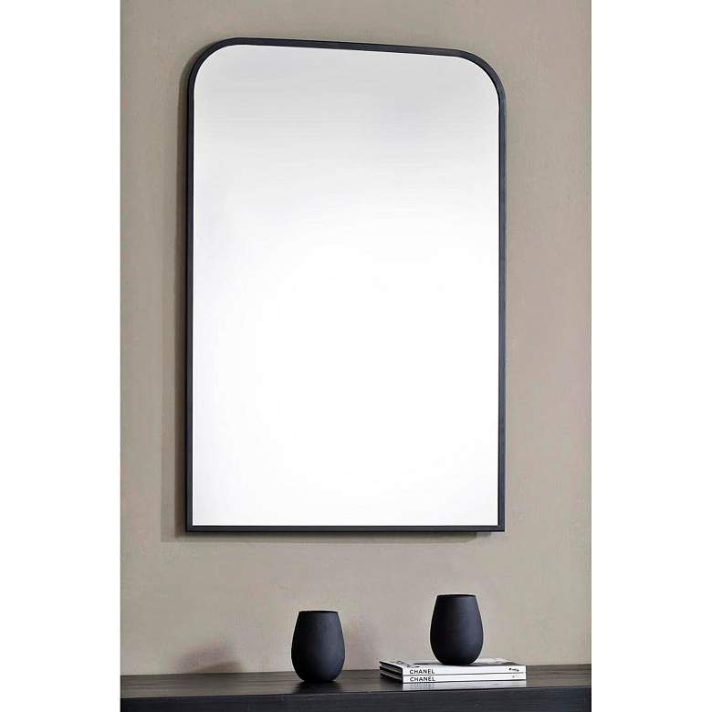 Image 1 Jackline Powder-Coated Matte Black 24" x 36" Wall Mirror