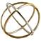 Jacks in Orbit 7" Wide Nickel and Gold Decorative Ball 