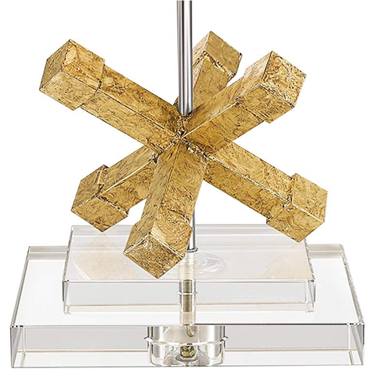 Image 4 Jackson 18"H Chrome Stem Gold Geometric Accent Table Lamp more views
