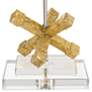 Jackson 18"H Chrome Stem Gold Geometric Accent Table Lamp