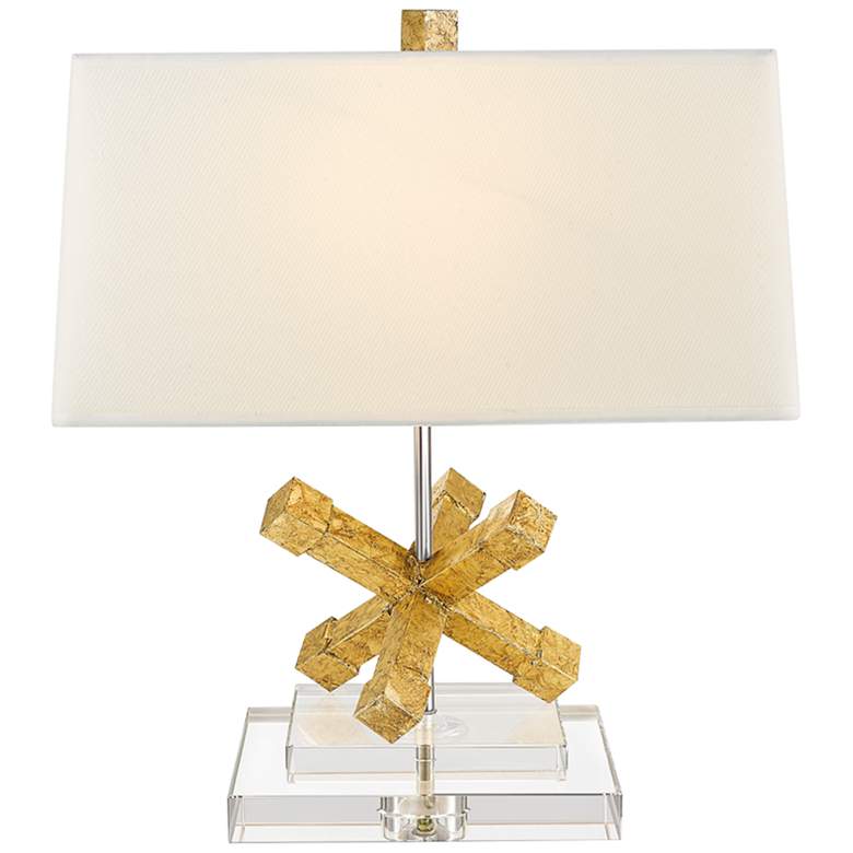 Image 5 Jackson 18"H Chrome Stem Gold Geometric Accent Table Lamp more views
