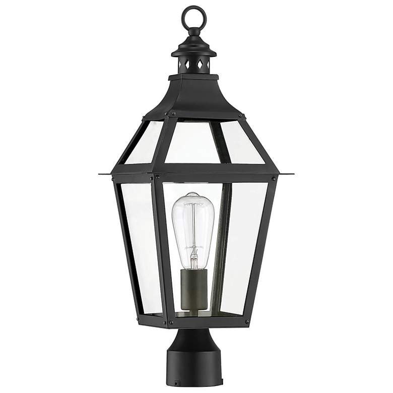 Image 2 Jackson 22 3/4" High Black with Gold Outdoor Post Light more views