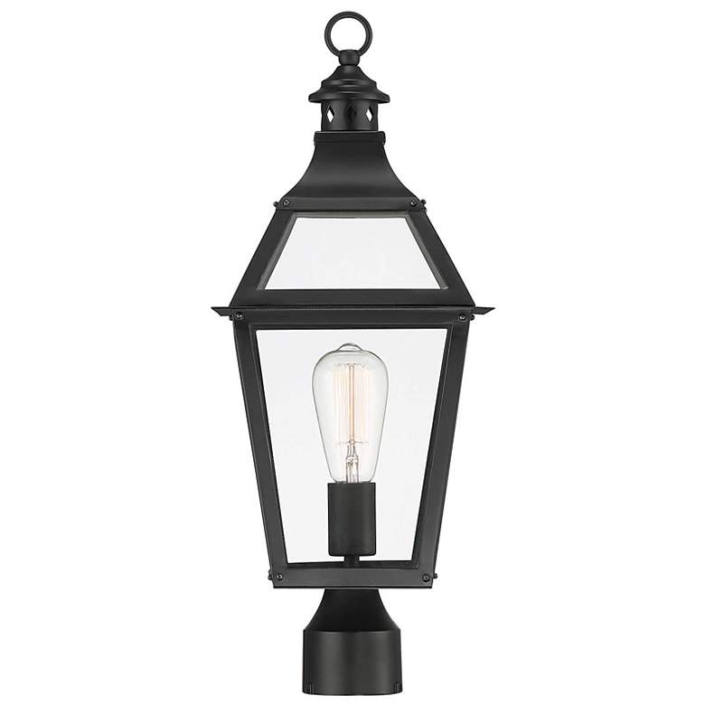 Image 3 Jackson 22 3/4" High Black with Gold Outdoor Post Light more views