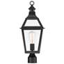 3_Jackson 22 3/4" High Black with Gold Outdoor Post Light more views