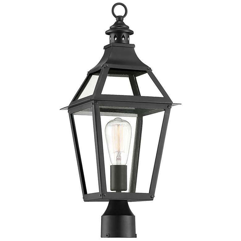 Image 4 Jackson 22 3/4" High Black with Gold Outdoor Post Light more views