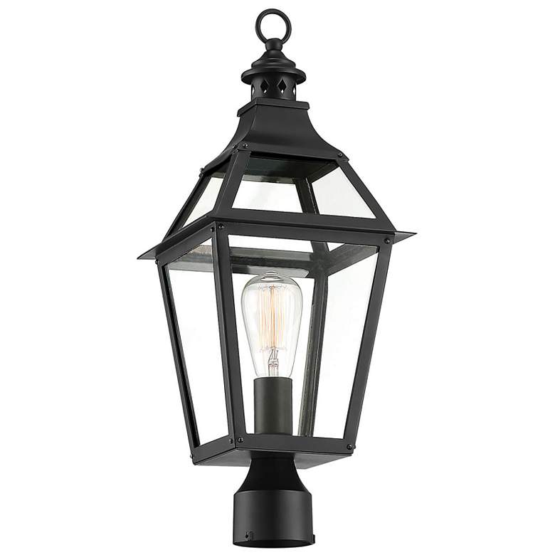Image 5 Jackson 22 3/4" High Black with Gold Outdoor Post Light more views