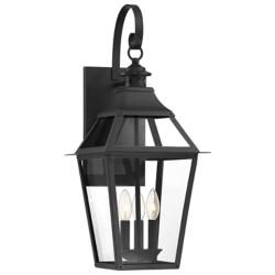 Jackson 24 3/4" High Black 3-Light Outdoor Wall Light