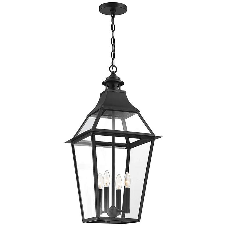 Image 3 Jackson 29 1/4" High Black with Gold Outdoor Hanging Light more views