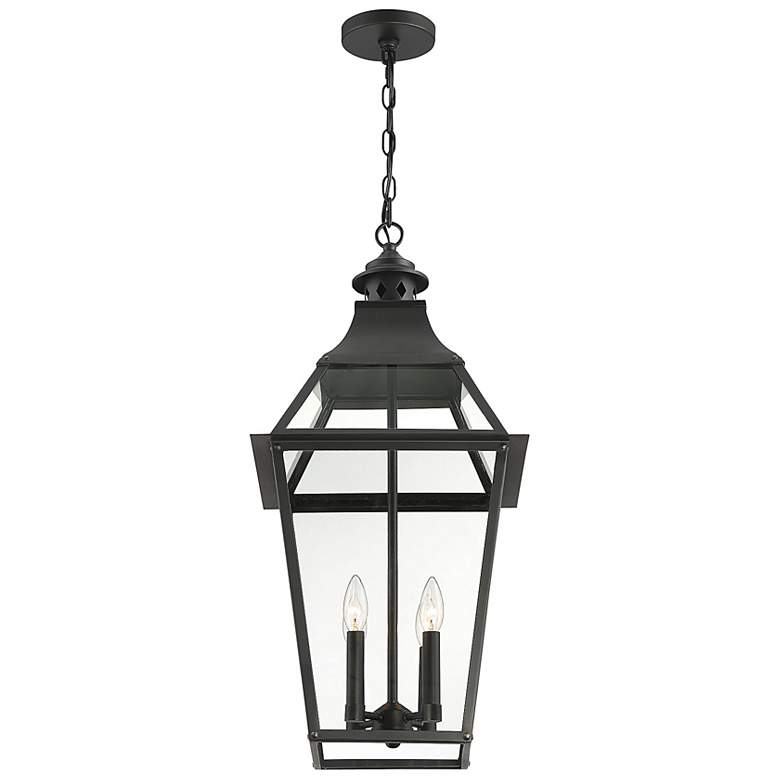 Image 4 Jackson 29 1/4" High Black with Gold Outdoor Hanging Light more views