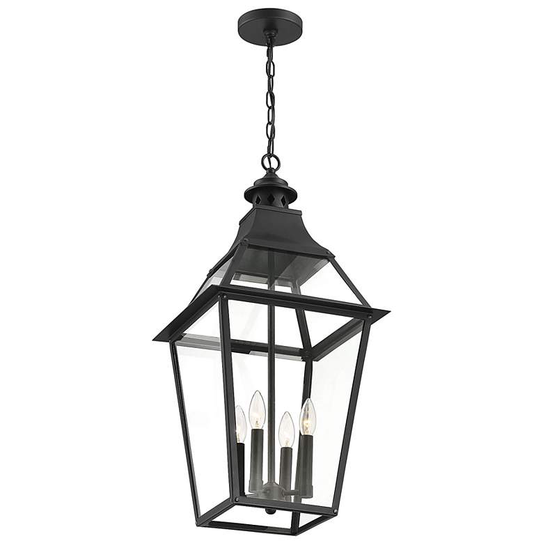 Image 5 Jackson 29 1/4" High Black with Gold Outdoor Hanging Light more views